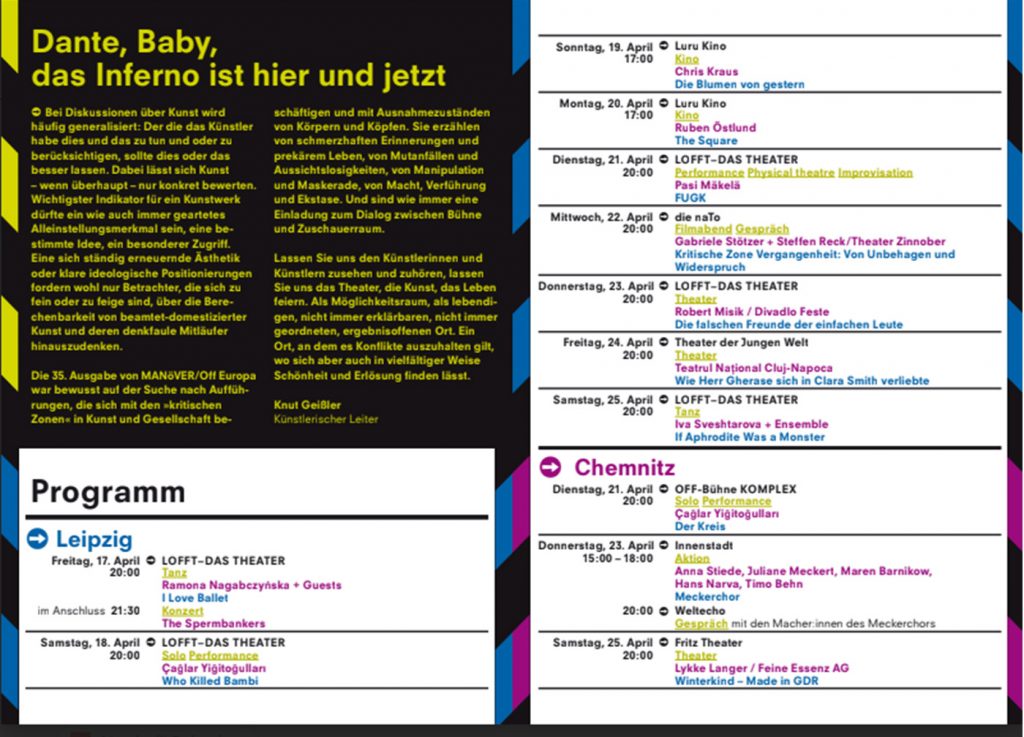 Bild des Programmheftes von Off Europa 2026